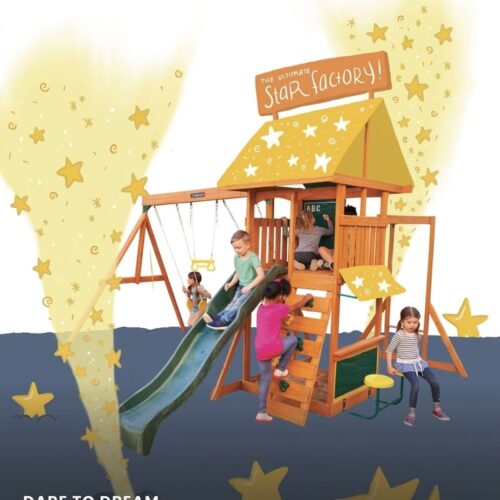 Brightside Wooden Swing Playset