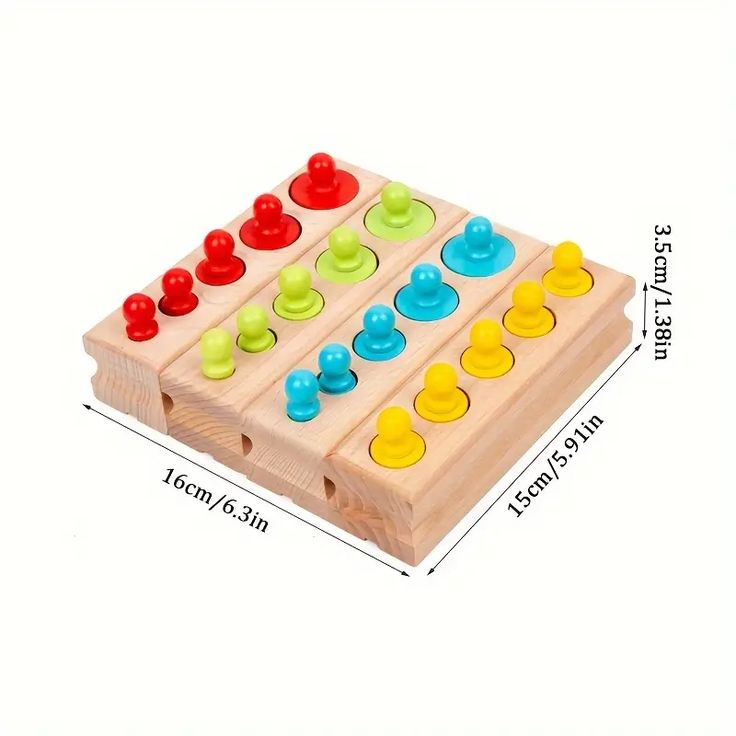 Montessori Wooden Cylindrical socket shape sorter